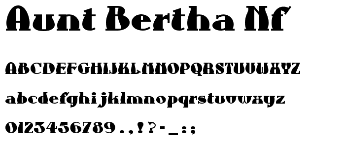 Aunt Bertha NF font
